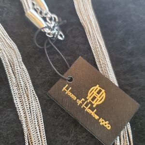House of Harlow 1960 Very Long Silver Necklace